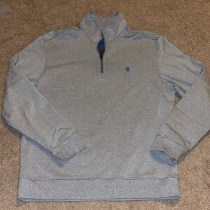 Izod Men's Light Gray Zip-Up Sweater